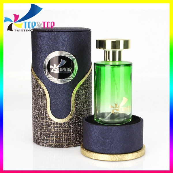 Custom Round Tube Perfume Packaging Box Design Printing Cylinder Cosmetic Bottle Packing Box