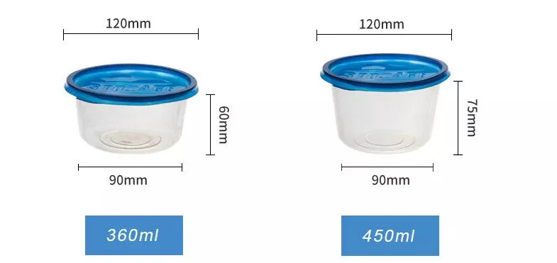 360ml 450ml 443ml 739ml 916mltakeout Disposable Clear Round Plastic Cake Box with Lids for Bakery Food Container